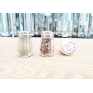 Gourd Shape Simple Square Glass Shaker With Metal Lid For Condiment Salt ,