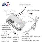 Smart Double Button Touch Sensor Switch with Time and Temperature Output Voltage
