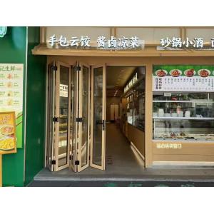 Folding Balcony Window Frameless Sliding Glass Bifold Window Single Glass Slim