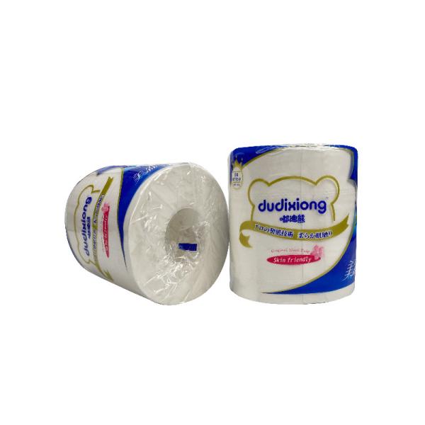 OEM Wood Pulp Soft 2 Ply Tissue Toilet Paper 4D Embossing ISO14001