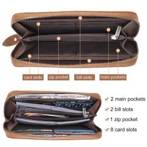Business Retro Ulti-Card Holding Wallet With Zipper Perfect for Daily Life