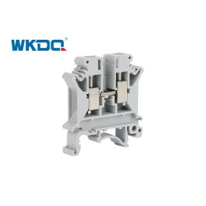 JUK 6N Din Rail Mounted Terminal Block Connector , Quick Connect Terminal Block