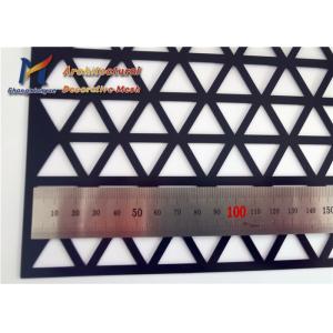 Triangle Hole Black Perforated Aluminum Mesh 2440mm 1220mm