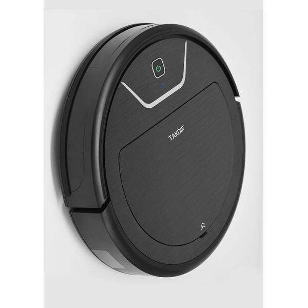 Quality WiFi APP Remote Control Robot Vacuum Cleaner Black With 2000PA Strong Suction for sale