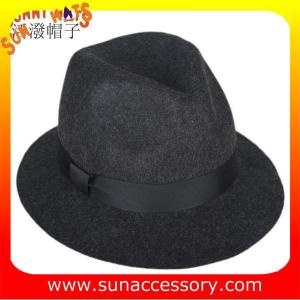 T8981177 Sun Accessory customized fashion winner 100% wool felt fedora hats,