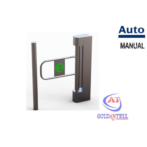 Pedestrian access swing barrier gate with biometric recognition system / ESD