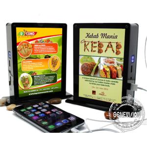 Cell Phone Charging Station Kiosk Restaurant Lcd Advertising Player display