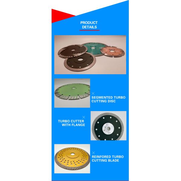 105 mm-230 mm Turbo Diamond Cutting Disc for Cutting Granite Marble Ceramic