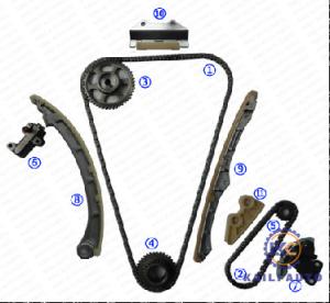 Wholesale Timing chain kit for HONDA Accord Element CR-V ACURA Element TSX Engine K24A1 K24A2 K24Z 2.4L DOHC 14401-PPA-004 176L from china suppliers