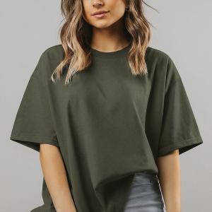 Oversized Loose Fit Little Drop Shoulder T Shirt OEM ODM 320Gsm