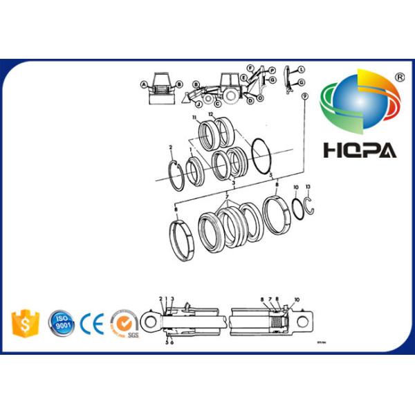 991/00127 991-00127 99100127 991 00127 Ram Bucket Cylinder Seal Kit For JCB 3C-2WD