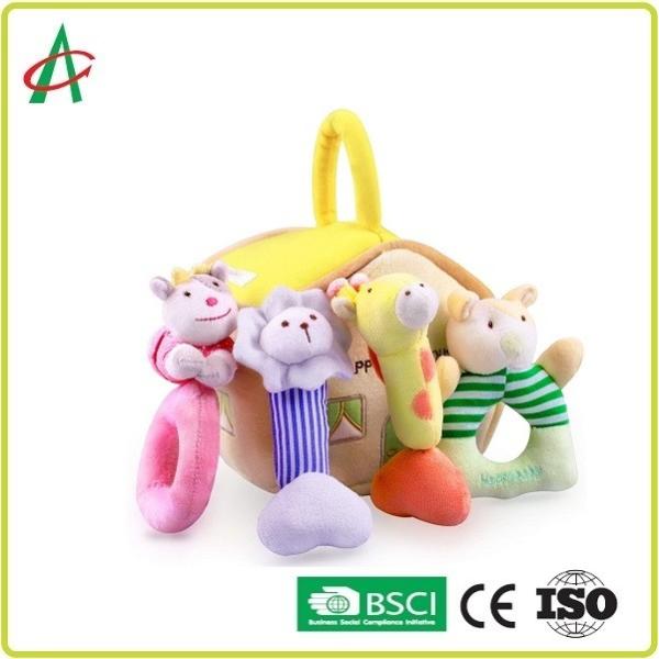 Quality ASTM Huggable Plush Rattle Toys With PP Cotton Filled for sale