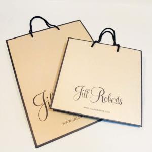 Brown Recycle Art Paper Shopping Carrier Bags Printing with Nylon Rope for