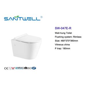 Self Clean Wall Mounted WC Ceramic Material Various Colors 480 * 370 * 360mm