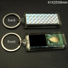 Solar Powered LED Keychains with 2 flash logo