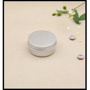 Round Shape Aluminum Cosmetic Containers 50g Cream Cotton Can With Screw Lid
