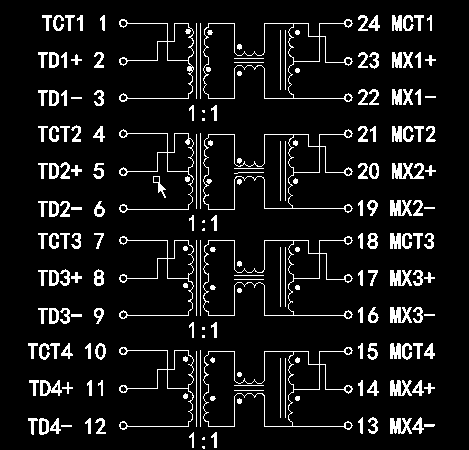 Halo TG1G-S032NYRL Gigabit Ethernet Transformer Single Port LINK-PP LP5008ANL