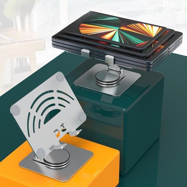 360 Rotate Mobile And Tablet Stand IPad Desktop Stand Adjustable Portable Phablet Holder Up To 12.9 Inches
