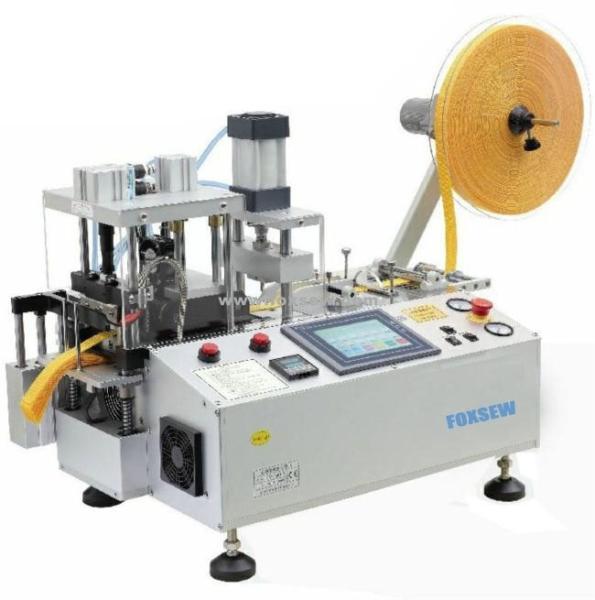 Quality Automatic Webbing Cutting Machine with Hole Punching and Stacker FX-150LR for sale