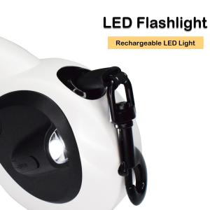 5M Retractable Pet Dog Leash With LED Light Flashlight And Bag For Walking Dog