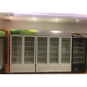 Three Glass Door Upright Display Cooler For Ice Cream OEM Service
