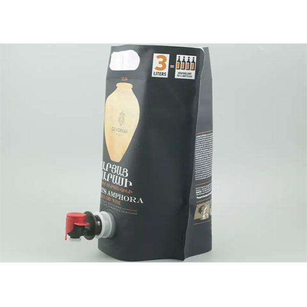 Tube Shape 1L 2L 3L Red Wine Portable Stand Up Spout Pouch Fruit Wine