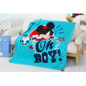 Super Soft Flannel Screen Printed Blanket , Polyester Baby Blanket Cartoon Print