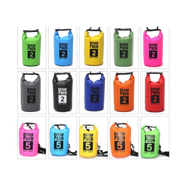 Lightweight PVC Waterproof Dry Bag Backpacking Silk Screen Printed