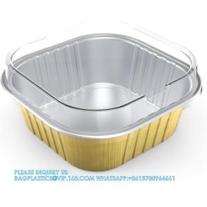 10 Oz Baking Cups Aluminum Foil Cupcake Cups With Lids Square 300ml Cake Pan For