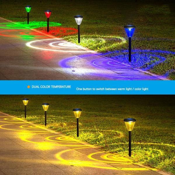 Led Solar Lights Outdoor Waterproof For Walkway Yard With 150° Beam Angle Auto ON/OFF