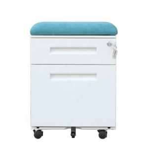 Anti Tilt Lateral 2 Drawer Steelcase Mobile Pedestal With Cushion