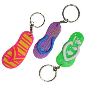 Zip Puller Rubber PVC Keychain PMS Double Sided 40mm Height