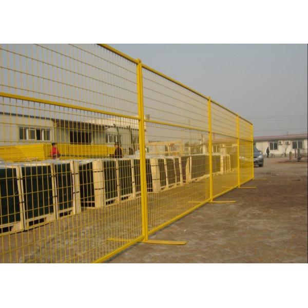 Yellow Canada Standard Movable Temporary Site Fencing 6ft X10ft Steel Security