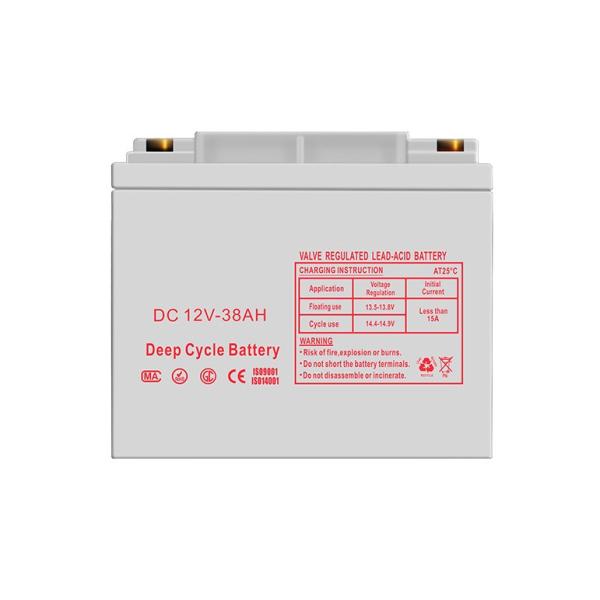 38AH 12V Deep Cycle Solar Battery , Small Deep Cycle Marine Battery