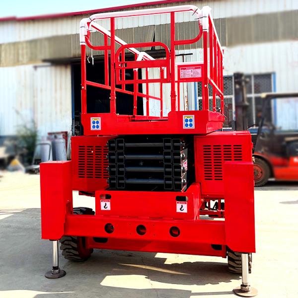 New 12m Rough Terrain Hydraulic off Road Scissor Lift Work Platform With
