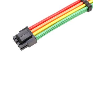 ATX Braided Sleeved Power Supply Cable Kits 1* 24 Pin 1*4 + 4 Pin EPS , 2* 6+2