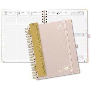 Leatherette Custom Hardcover Planner Jul. 2023 Jun. 2023 Light Pink