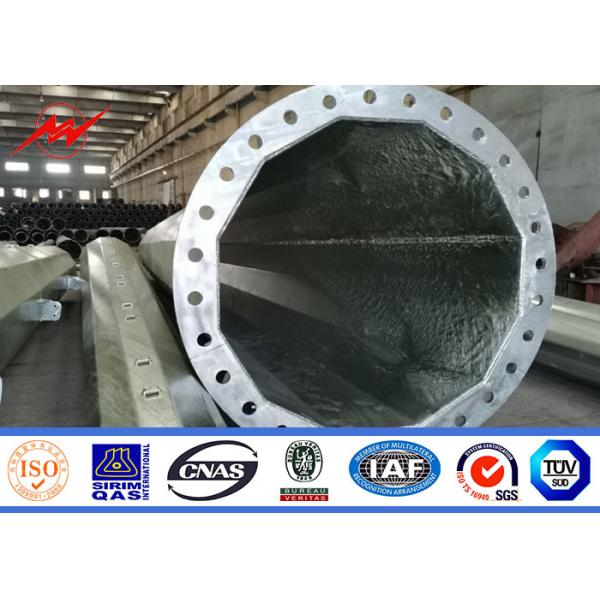 Quality 100ft Electrical Galvanized Steel Power Pole Distribution Line Pole for sale