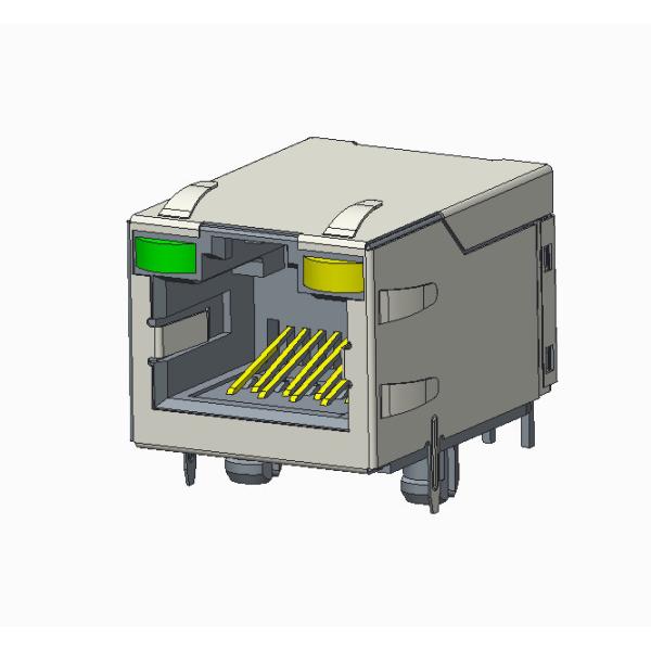High Performance, 10G,RJ45 Modular Jack -CAT6 A, Shield, With LEDs.,RJE60-188