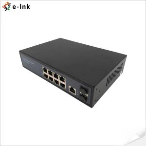 Managed Auto Sensing 24V PoE Ethernet Switch 8 Port Gigabit 2 Port SFP