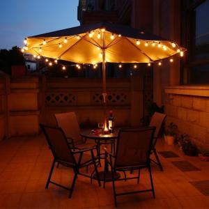 3M Connectable Outdoor String Lights G40 Globe Patio Lights Edison Glass Bulbs