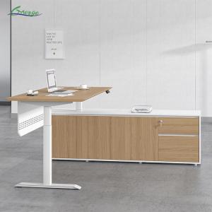 Modern Work Office Desk with Uplift Motorized Adjustable Desk and Stylish Cable