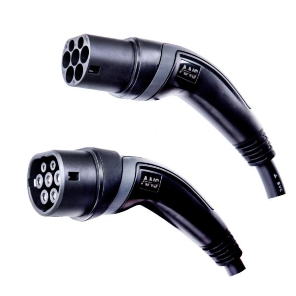 16A 1phase 3.6kW Type 2 female to male ev charging cables