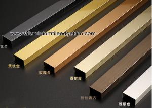 Wholesale Mirror Black / Rose Gold Stainless Steel Inlay Groove U Patti / U Profiles from china suppliers