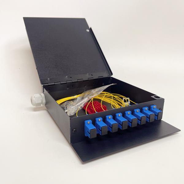 Quality 8 Cores SC UPC Indoor Wall Mount Optical Fiber Patch Panel Distribution Terminal Box for sale