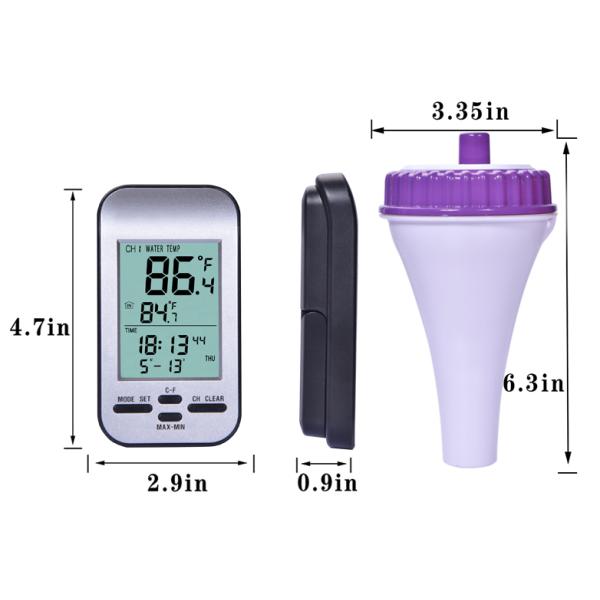 WT0224 Custom Wireless Swimming Pool Thermometer Floating Waterproof Digital Thermometer For Outdoor