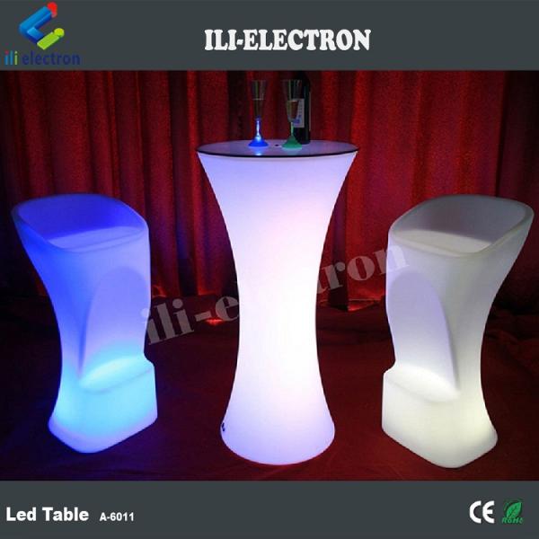 Indoor and Outdoor used High Top LED bistro table