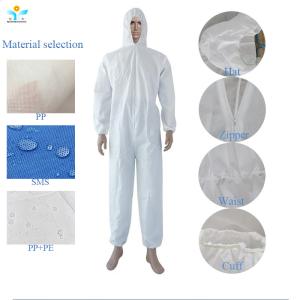 Polypropylene Disposable Protective Coverall M L XL XXL. Disposable Ppe