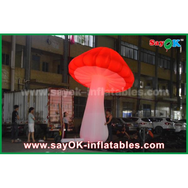 Giant Red Yellow Purple Inflatable Lighting Decoration / Inflatable Mushroom