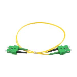 Wholesale SC/APC-SC/APC, with Duplex Clips, LSZH, 2.0mm, Duplex, G.657A2, 0.5 meters Indoor patch cord from china suppliers